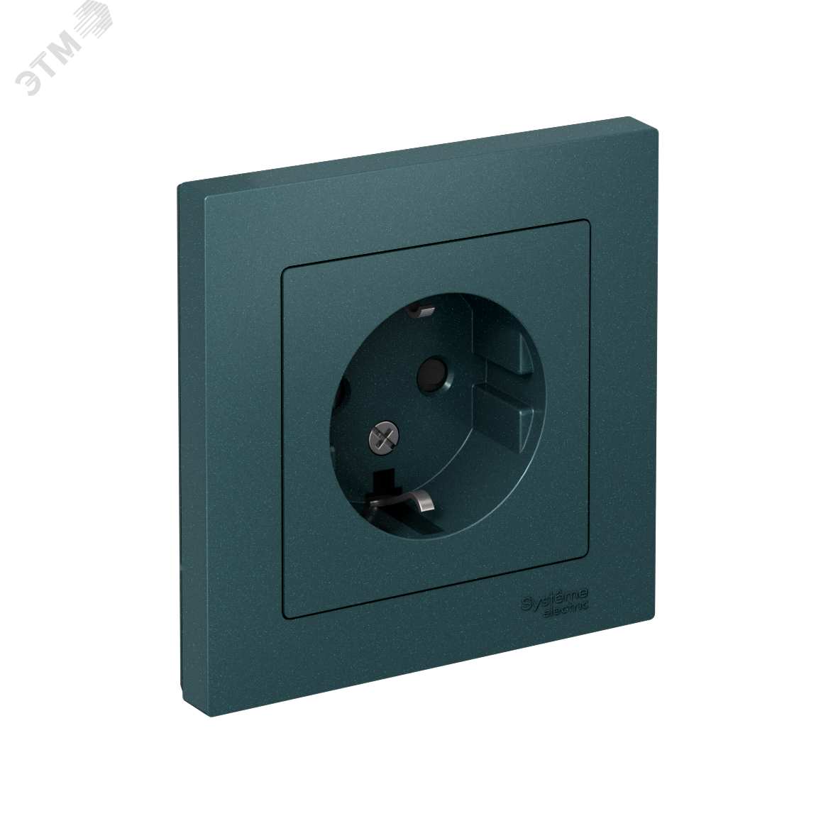 Изображение товара Розетка ATLASDESIGN с заземлением 16А цвет изумруд