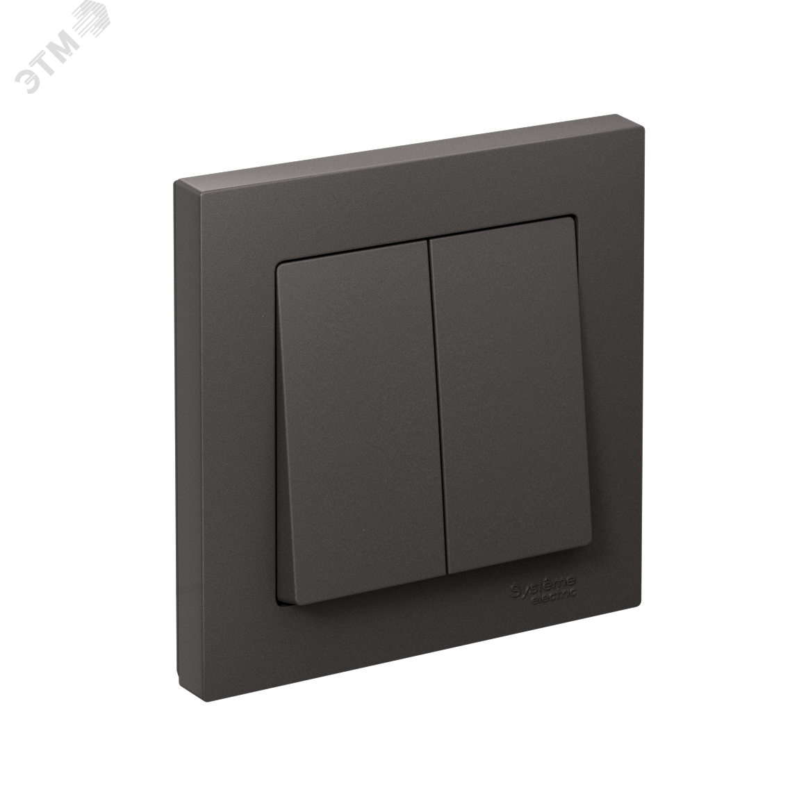 Изображение товара ATLASDESIGN 2-клавишный выключатель серии AtlasDesign 250 В 10 А Базальт