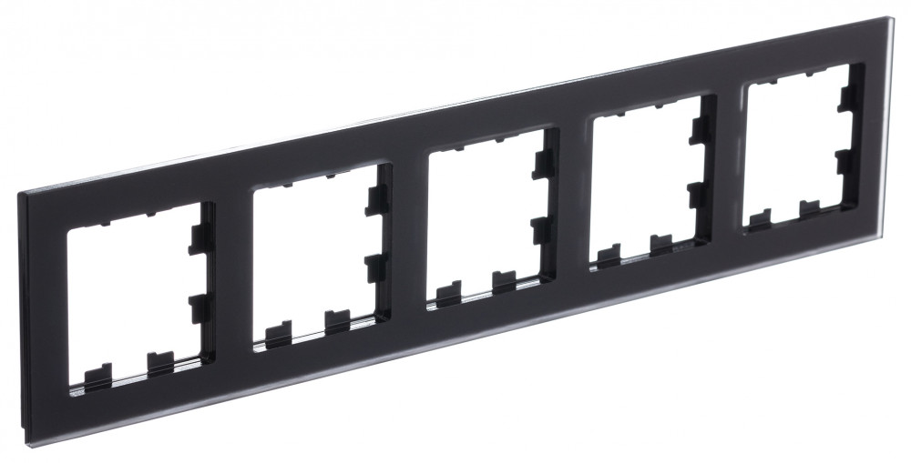 ATLASDESIGN NATURE рамка пятипостовая, МАТОВОЕ ОРГАНИЧЕСКОЕ СТЕКЛО ЧЕРНЫЙ