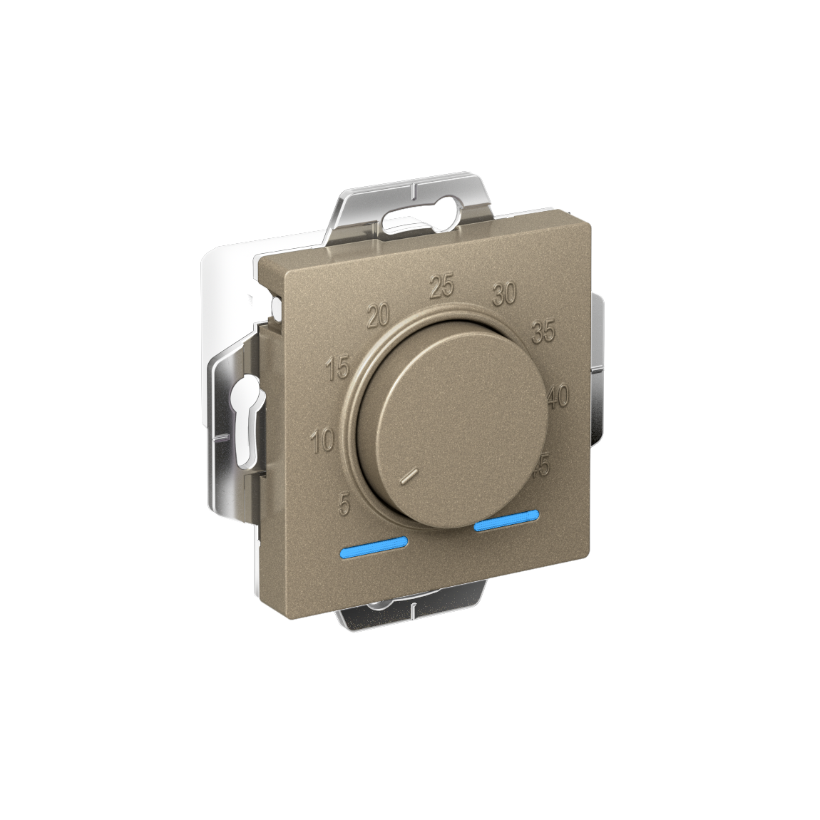 ATLASDESIGN ТЕРМОСТАТ электрон. теплого пола с датчиком, 10A, механизм, ШАМПАНЬ