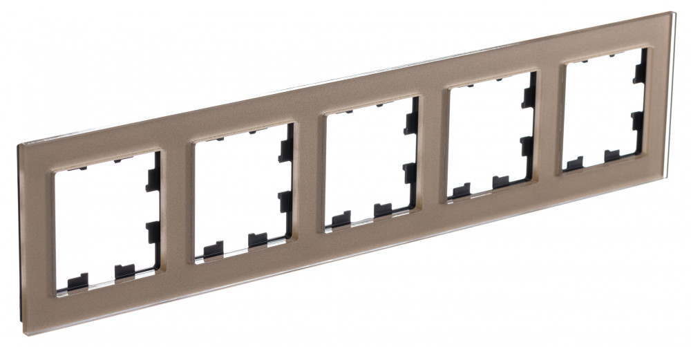 ATLASDESIGN NATURE рамка пятипостовая, ОРГАНИЧЕСКОЕ СТЕКЛО ШАМПАНЬ