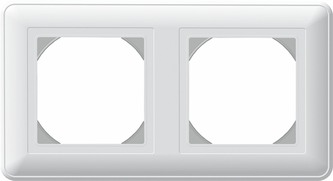 W59 Рамка 2 поста IP44 белая