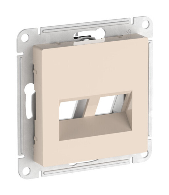 ATLASDESIGN НАКЛАДКА двойная для информационных функций типа Keystone, БЕЖЕВЫЙ