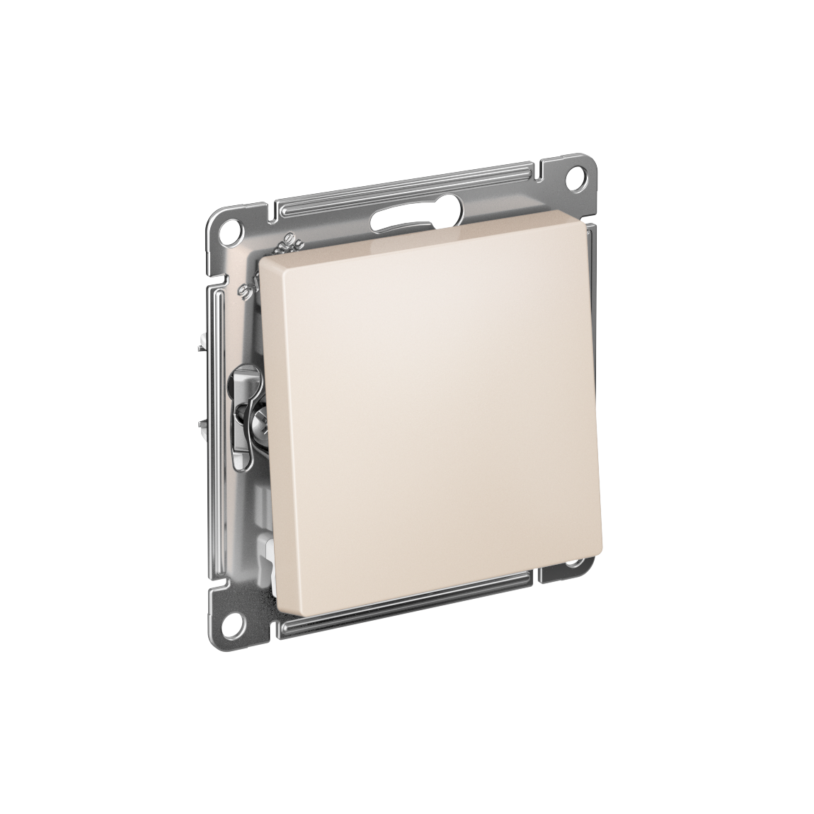 ATLASDESIGN ВЫКЛЮЧАТЕЛЬ с самовозвратом, сх.1, 10АХ, быстрозажимные клеммы, БЕЖЕВЫЙ