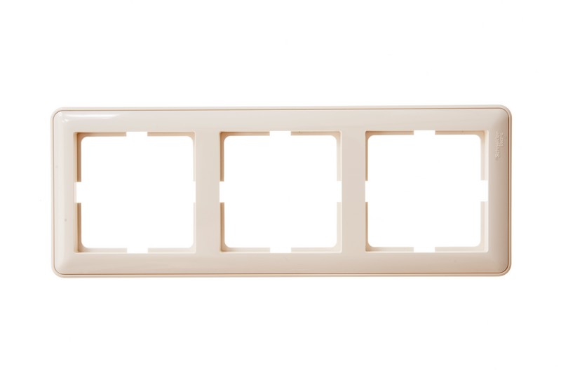 W59 Рамка 3 поста бежевая