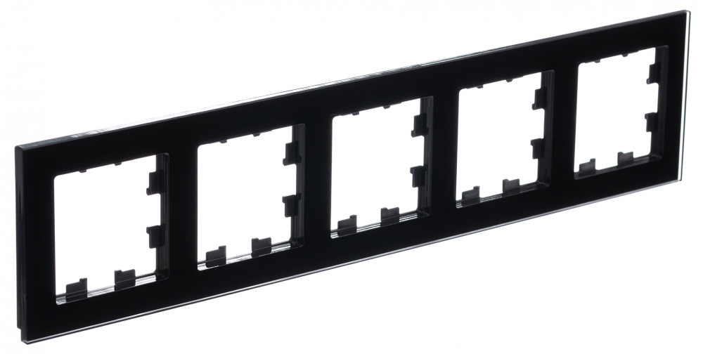 ATLASDESIGN NATURE рамка пятипостовая, ОРГАНИЧЕСКОЕ СТЕКЛО ЧЕРНЫЙ