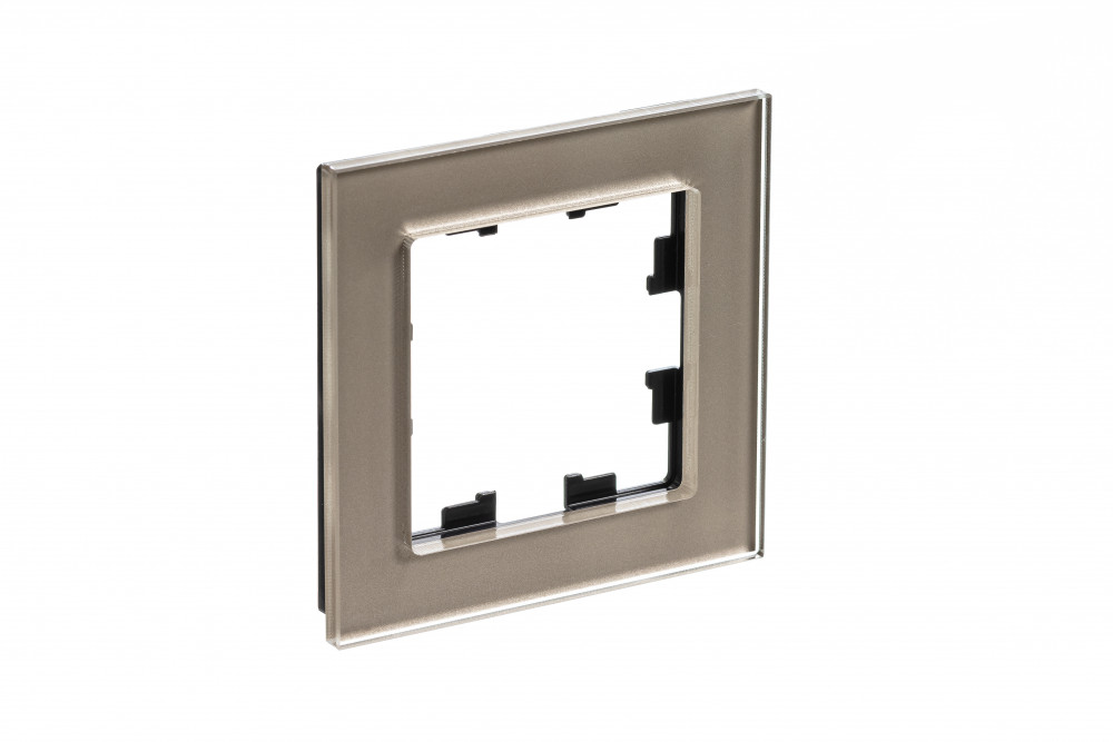 Рамка однопостовая ATLASDESIGN NATURE, ОРГАНИЧЕСКОЕ СТЕКЛО ШАМПАНЬ