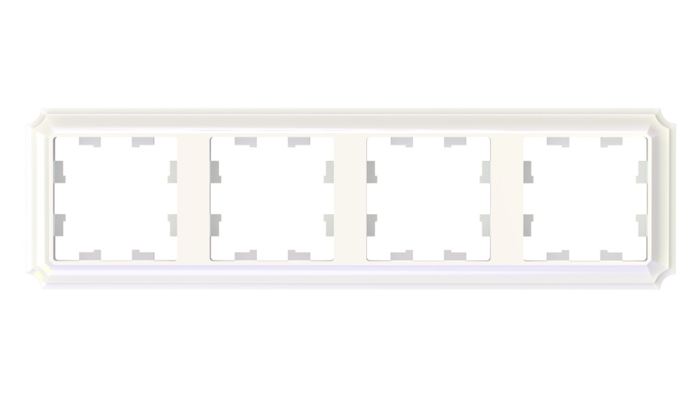 ATLASDESIGN ANTIQUE 4-постовая рамка, универсальная, ЖЕМЧУГ