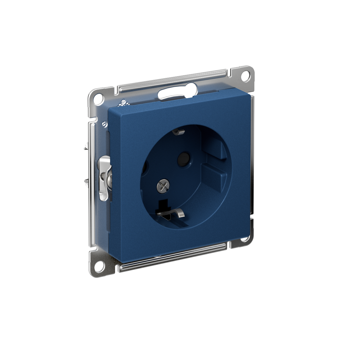 ATLASDESIGN РОЗЕТКА с заземлением со шторками, 16А, механизм, АКВАМАРИН