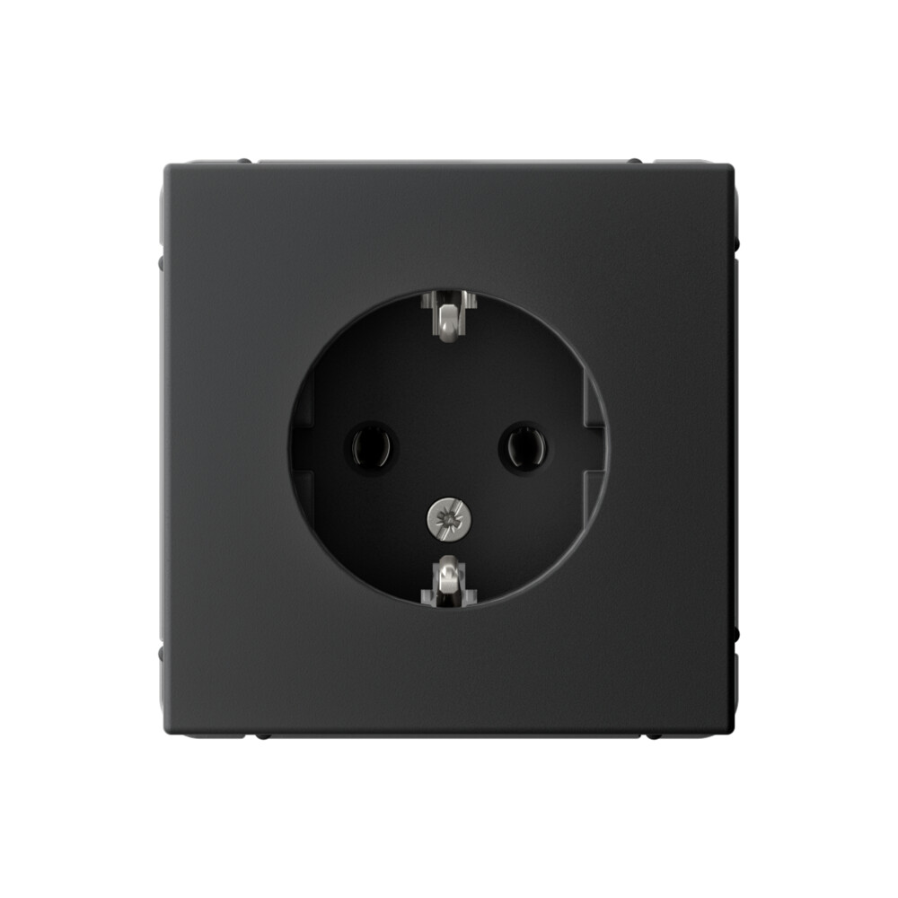 ARTGALLERY розетка с заземлением, 16А, механизм, карбон