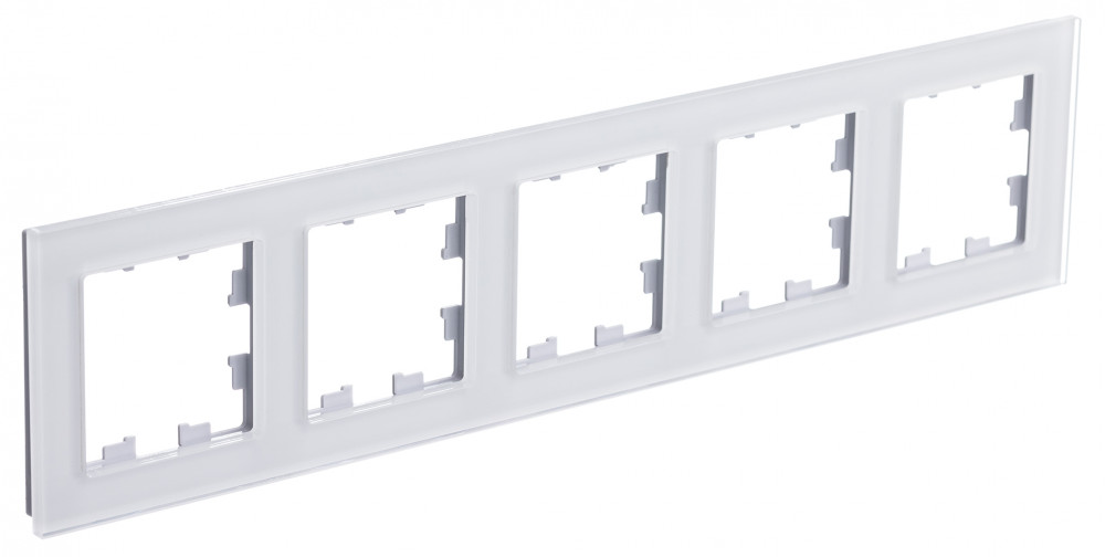 ATLASDESIGN NATURE рамка пятипостовая, ОРГАНИЧЕСКОЕ СТЕКЛО БЕЛЫЙ