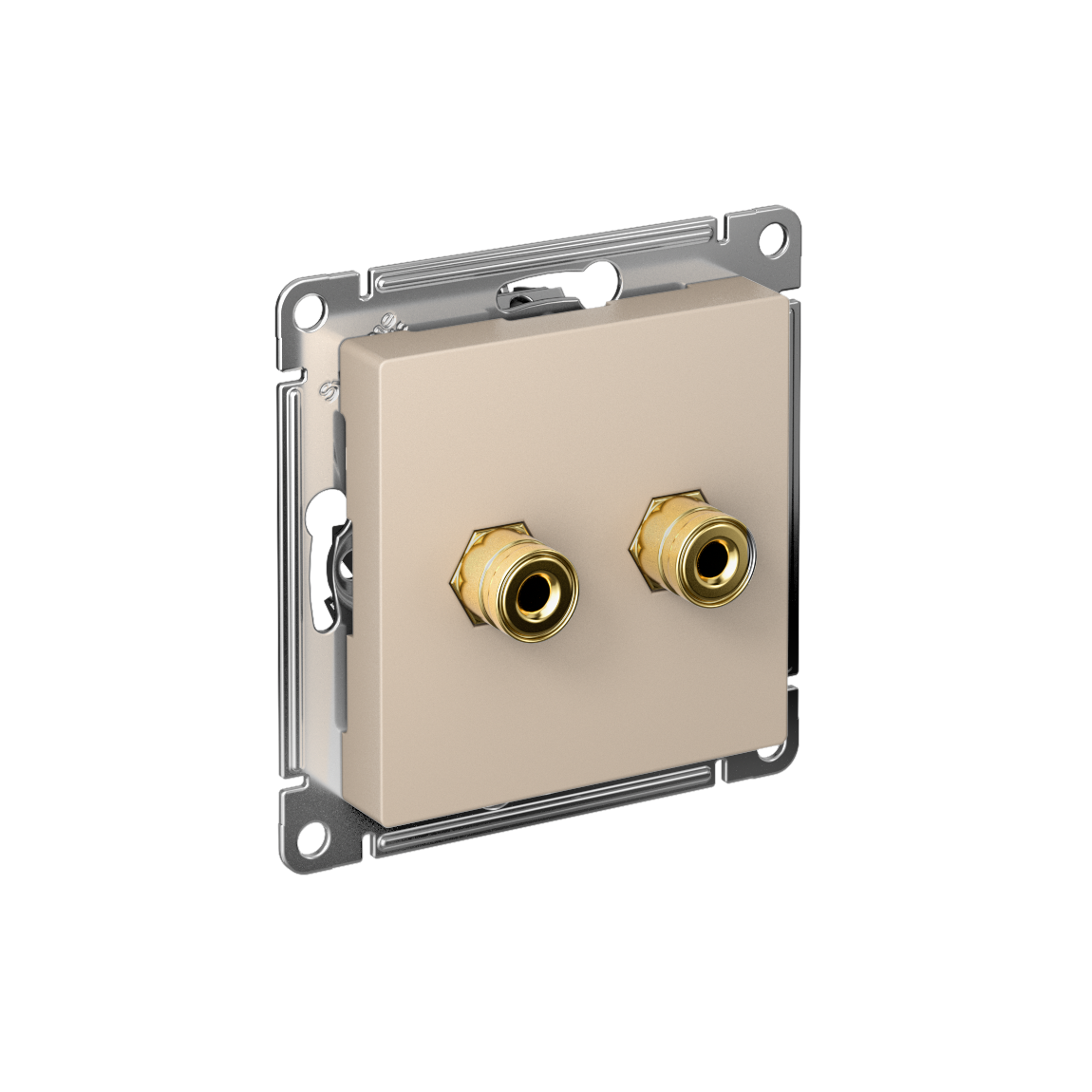 ATLASDESIGN АУДИОРОЗЕТКА двойная, ПЕСОЧНЫЙ