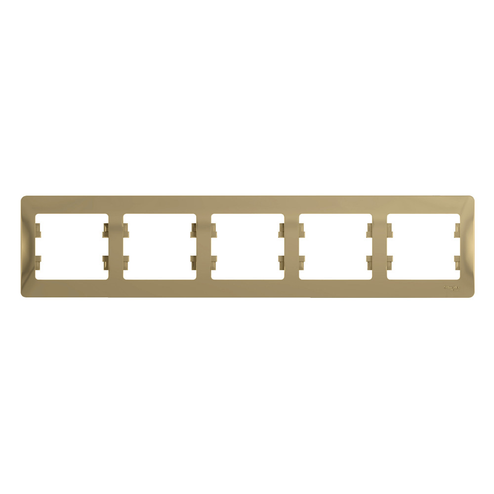 GLOSSA Рамка горизонтальная 5 постов титан