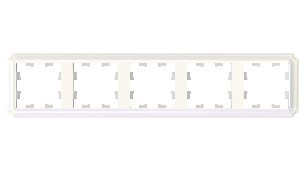 ATLASDESIGN ANTIQUE 5-постовая рамка, универсальная, ЖЕМЧУГ