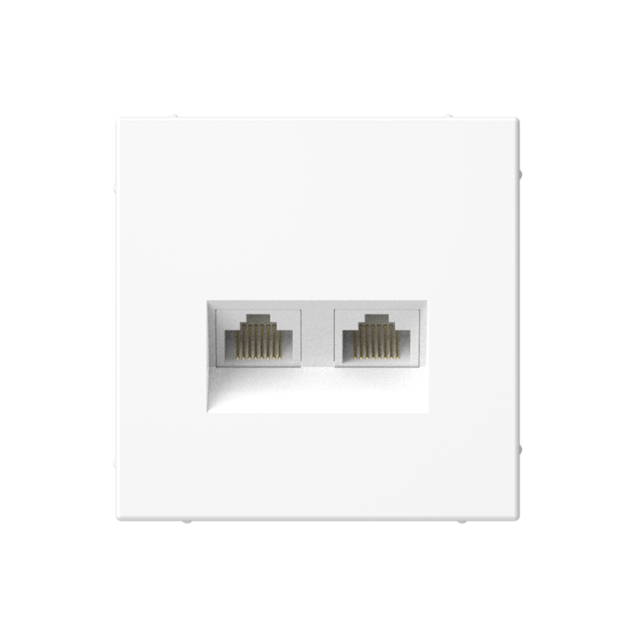 ARTGALLERY РОЗЕТКА двойная компьютерная RJ45+RJ45, кат. 5е, механизм, БЕЛЫЙ