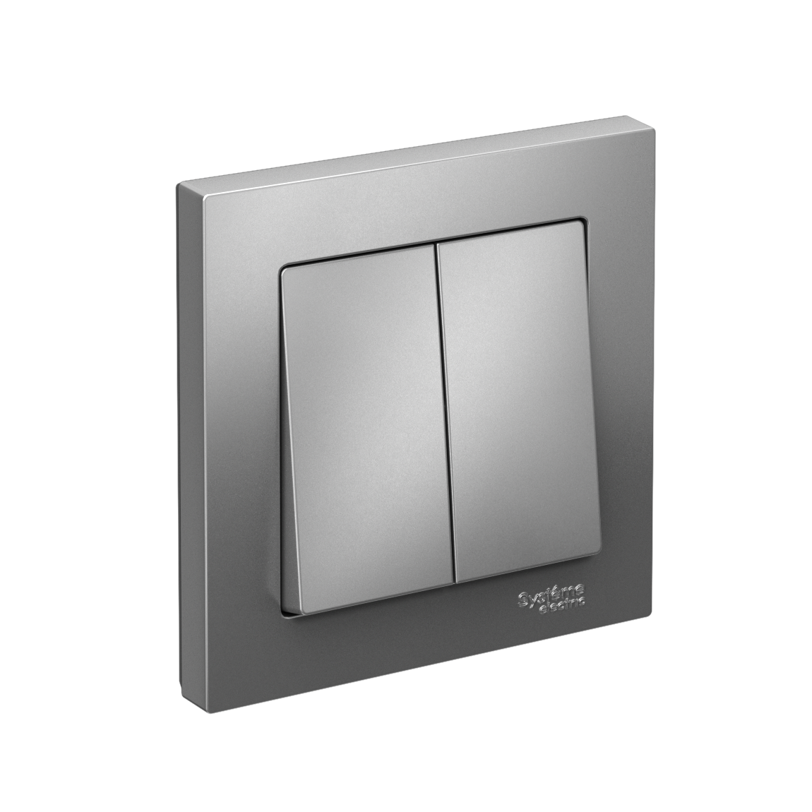 ATLASDESIGN 2-клавишный ВЫКЛЮЧАТЕЛЬ, сх.5, 10АХ, в сборе, быстрозажимные клеммы, СТАЛЬ