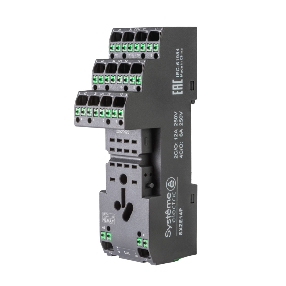 Розетка для реле 2/4СО 12/6А separated