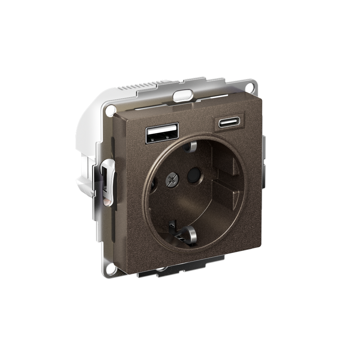 ATLASDESIGN РОЗЕТКА 16А c 2 USB A+C, 5В/2,4А/3,0А, 2х5В/1,5А, механизм, МОККО