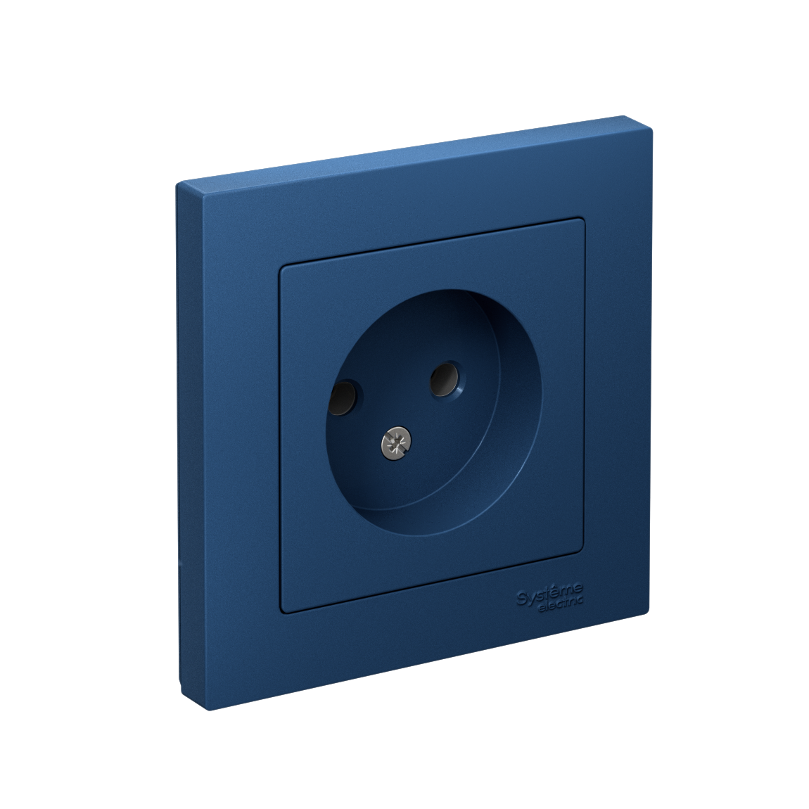 ATLASDESIGN РОЗЕТКА без заземления, 16А, в сборе, АКВАМАРИН