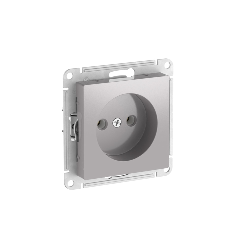 ATLASDESIGN РОЗЕТКА без заземления без шторок, 16А, быстрозажимные клеммы, АЛЮМИНИЙ