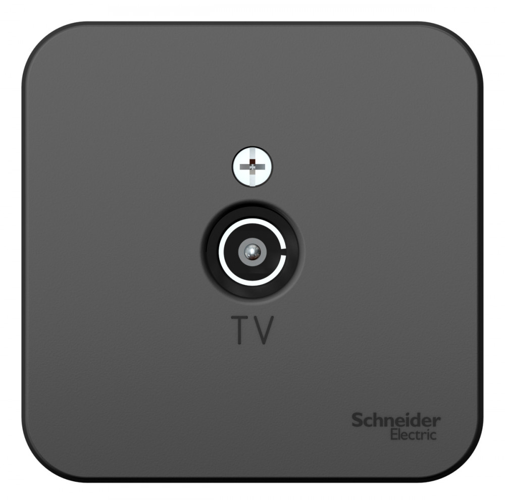 Коннектор ТВ BLANCA с изолирующей пластиной, антрацит