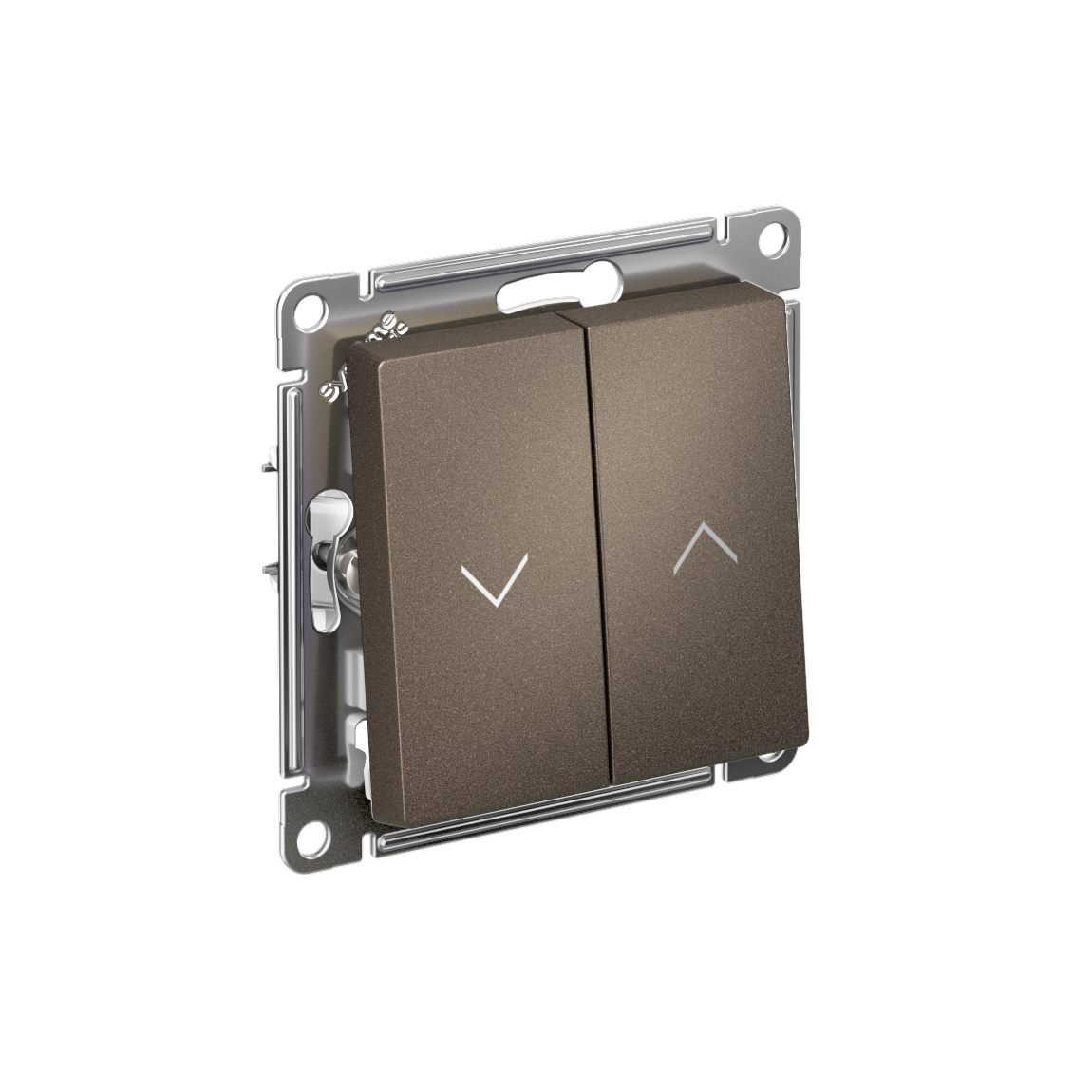 ATLASDESIGN 2-клавишный ВЫКЛЮЧАТЕЛЬ ЖАЛЮЗИ, 10А, мех., МОККО