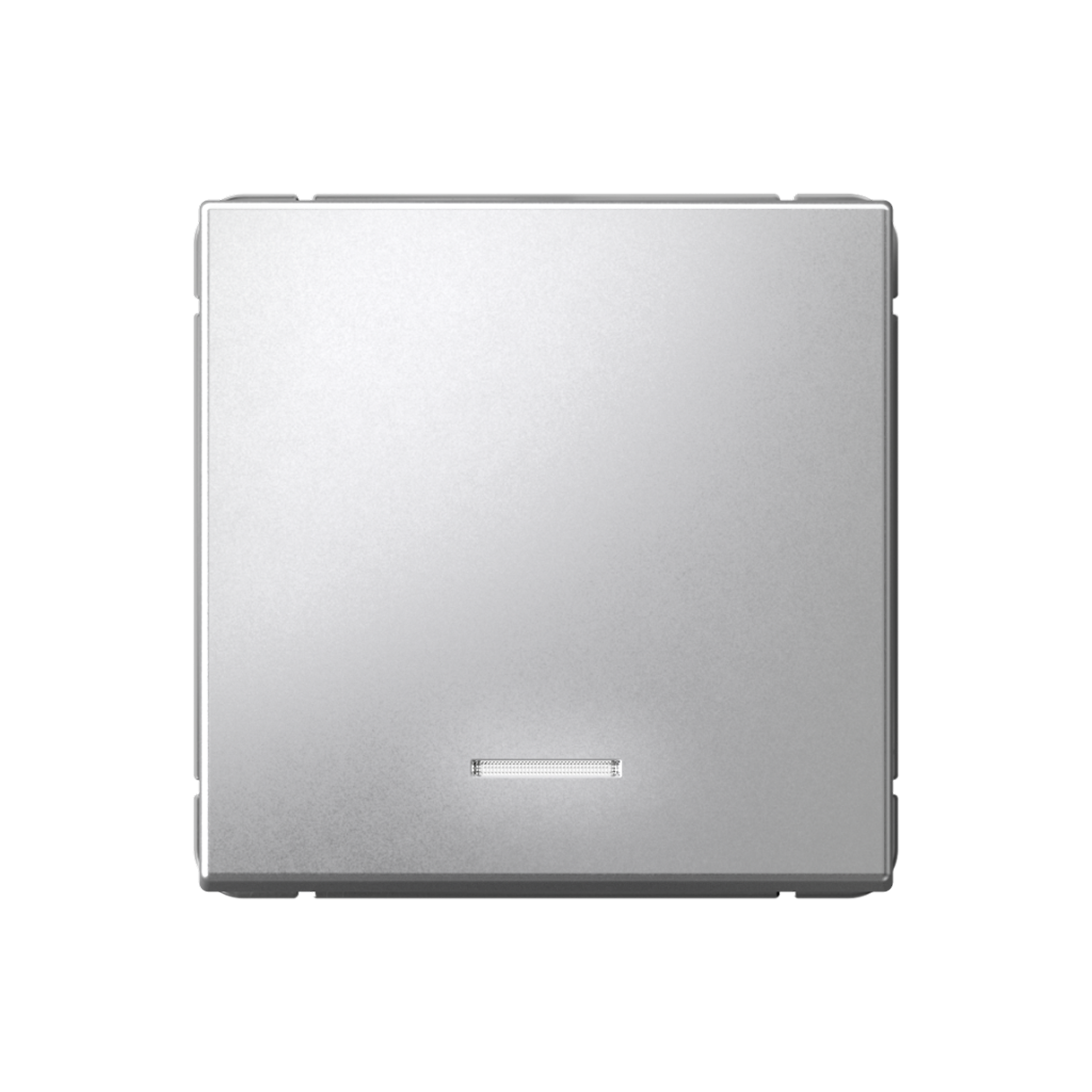 ARTGALLERY 1-клавишный ВЫКЛЮЧАТЕЛЬ КНОПОЧНЫЙ с подсв., 10А, механизм, АЛЮМИНИЙ