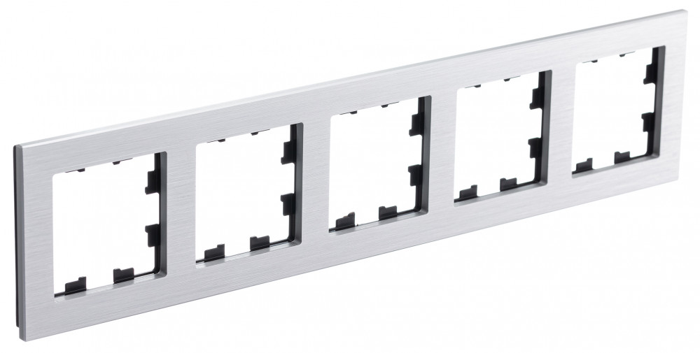 ATLASDESIGN NATURE рамка пятипостовая, МЕТАЛЛ СЕРЕБРО