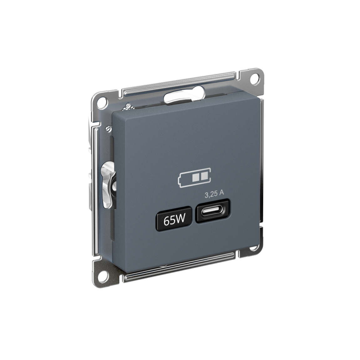 ATLASDESIGN USB РОЗЕТКА тип-C 65W высокоскор.заряд. QC, PD, механизм, ГРИФЕЛЬ