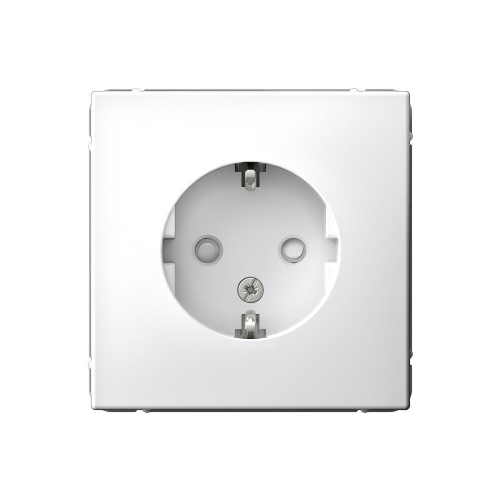 ARTGALLERY розетка с заземлением со шторками, 16А, механизм, белый