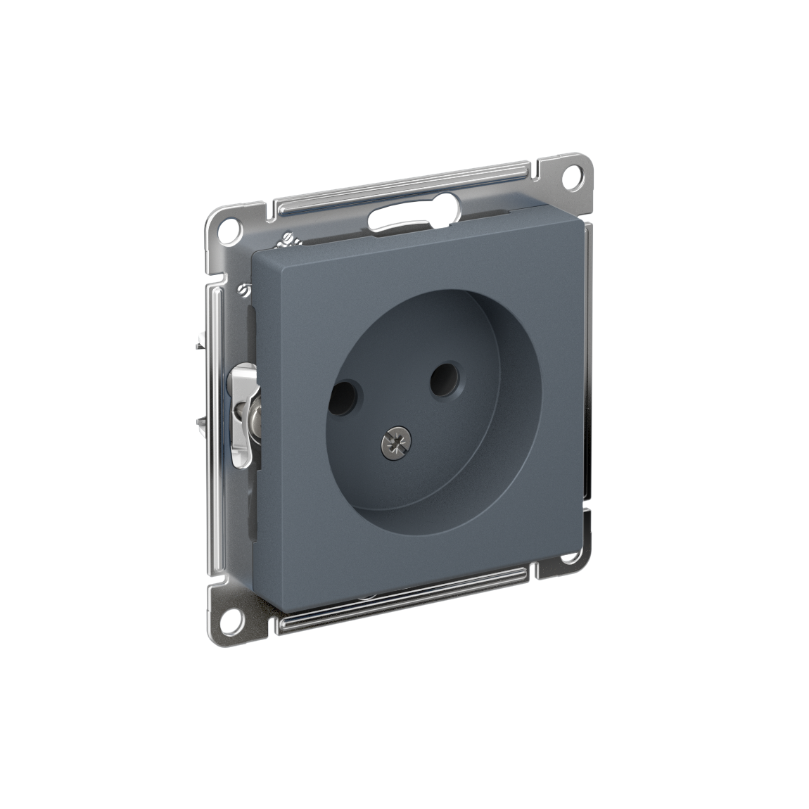 Розетка ATLASDESIGN без заземления 16А механизм грифель