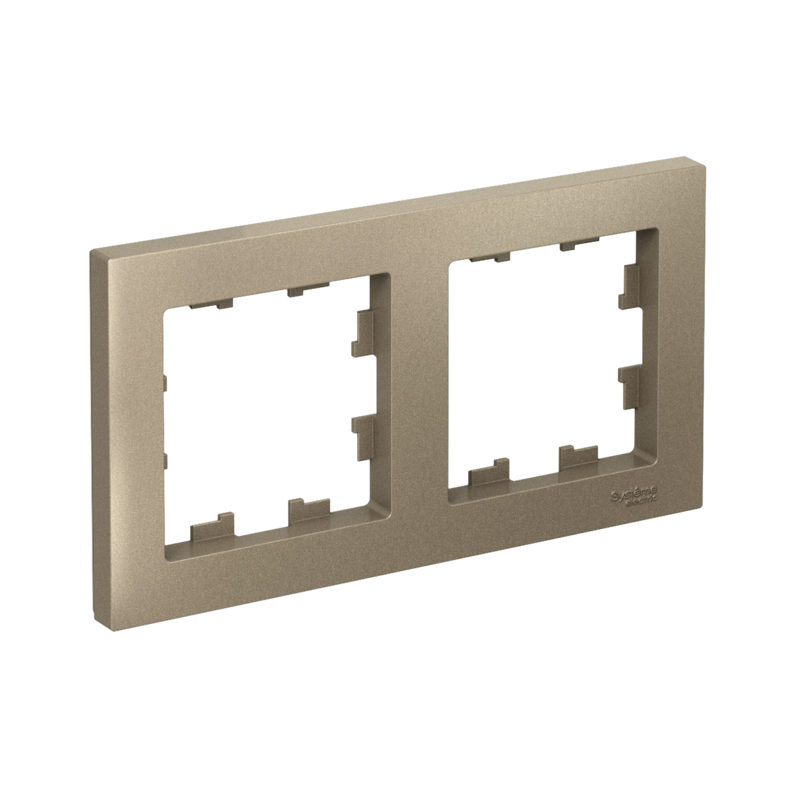 Рамка двухпостовая ATLASDESIGN универсальная шампань