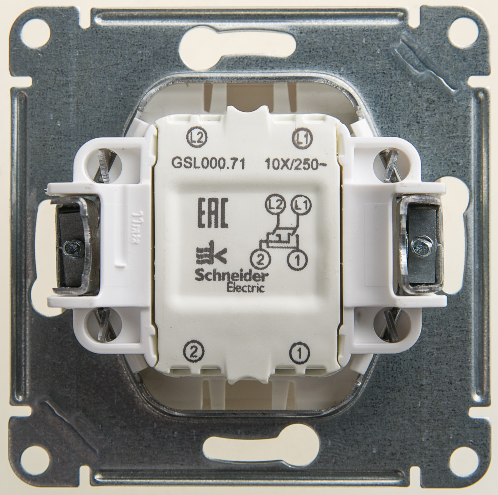 GLOSSA Переключатель перекрестный схема 7 перламутр в рамку GSL000671 Systeme Electric - превью 3