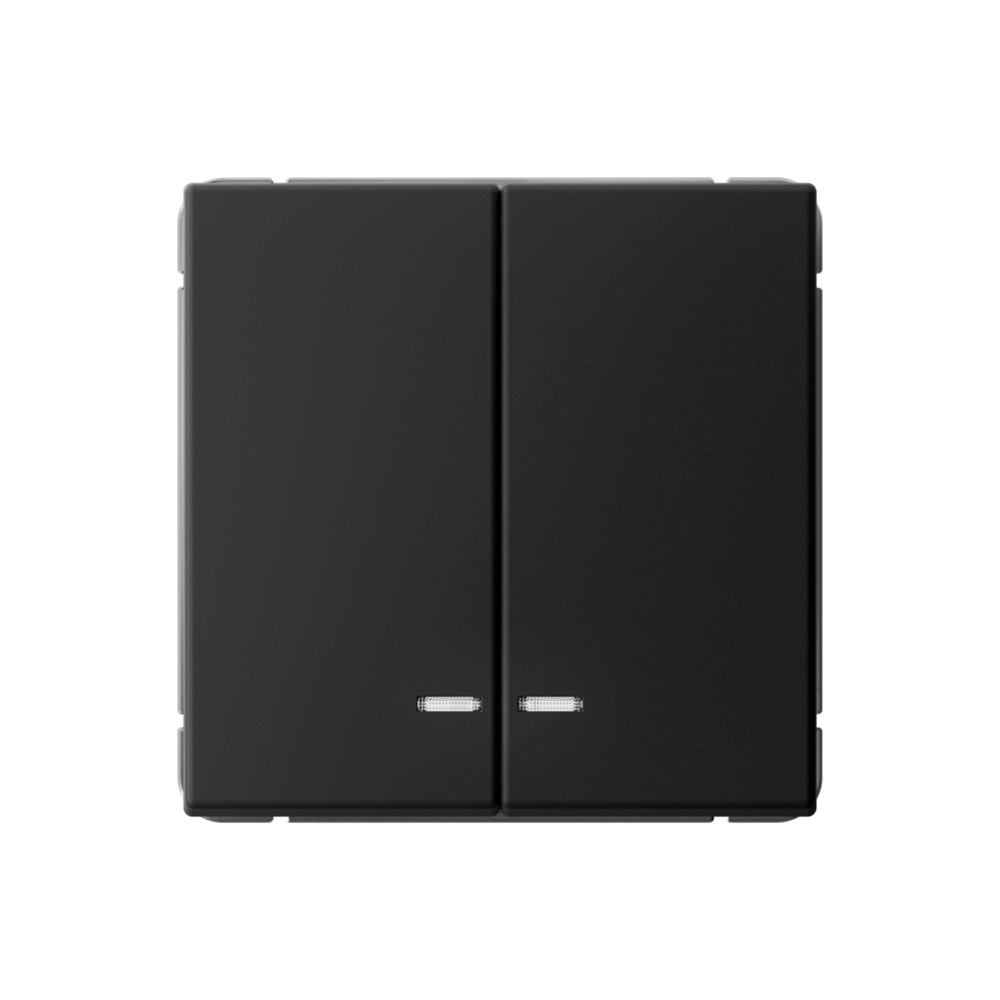 ARTGALLERY 2-клавишный ВЫКЛЮЧАТЕЛЬ с подсветкой, сх.5а, 10АХ, механизм, быстрозажимные клеммы, КАРБОН