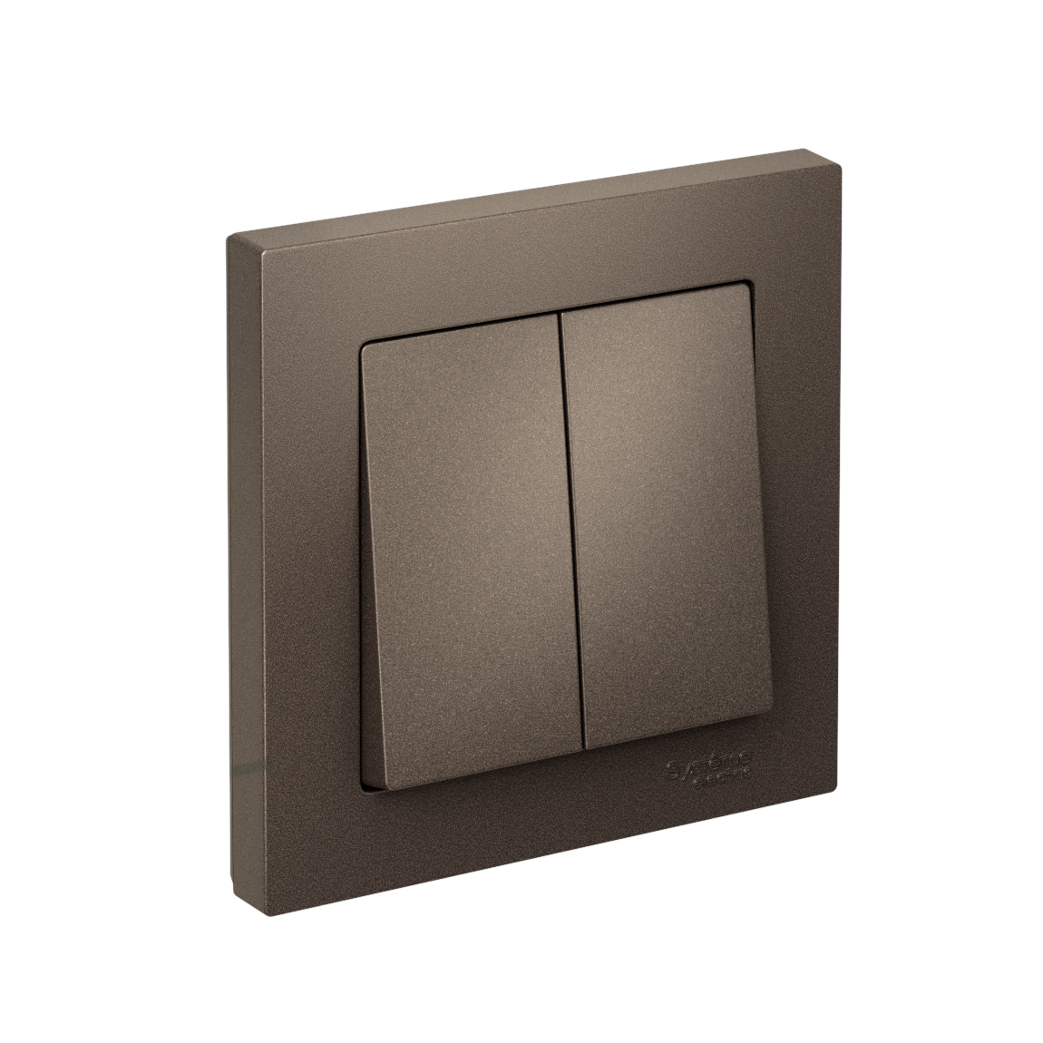 Выключатель двухклавишный ATLASDESIGN схема 5 10АХ в сборе мокко