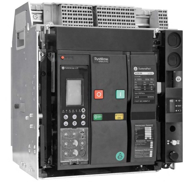 Выключатель автоматический воздушный SYSTEMEPACT AB 10N 3P 6.0 ВК ГП MCH+MX+XF DC220V