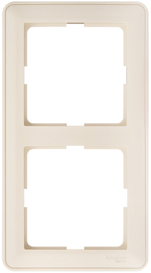 W59 Рамка 2 поста бежевая