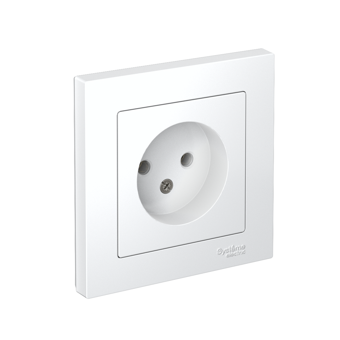 Розетка ATLASDESIGN без заземления 16А в сборе белый