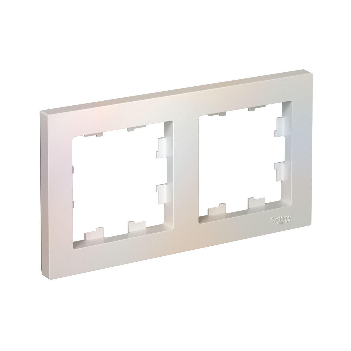 Рамка двухпостовая ATLASDESIGN универсальная жемчуг