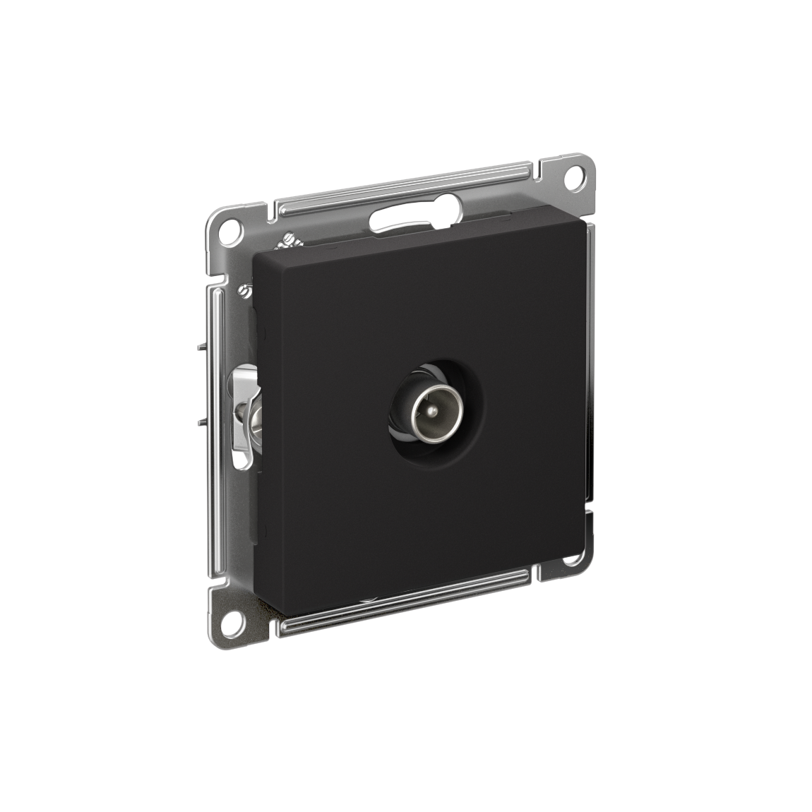 Розетка ATLASDESIGN TV оконечная 1DB механизм карбон