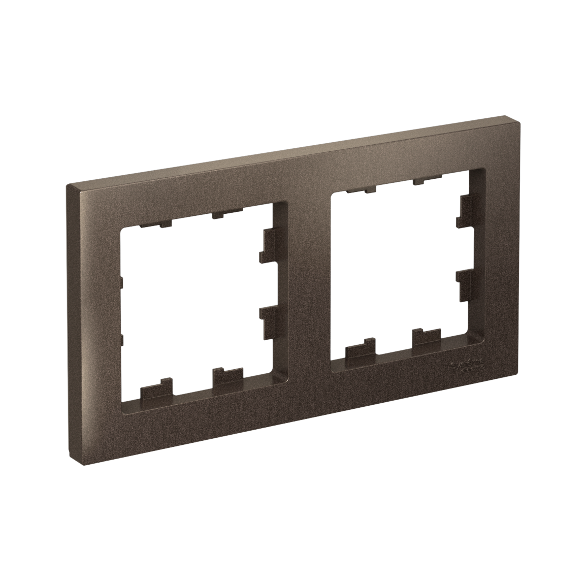 Рамка двухпостовая ATLASDESIGN универсальная мокко