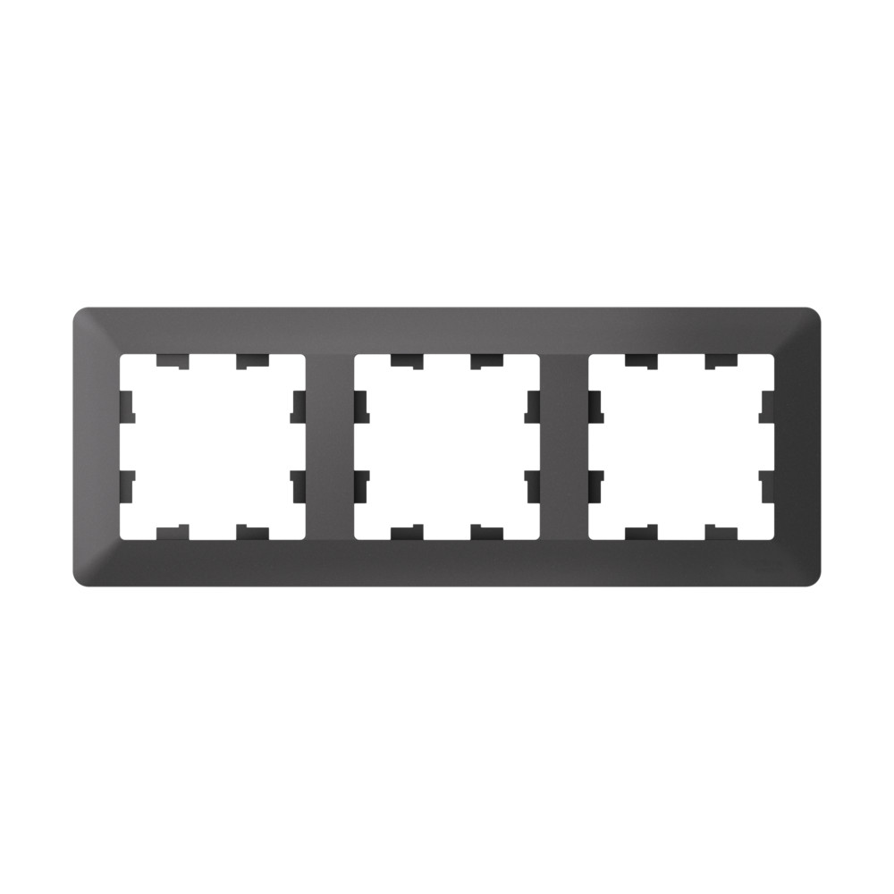 ATLASDESIGN AIR 3-постовая РАМКА, БАЗАЛЬТ/дымчатый черный