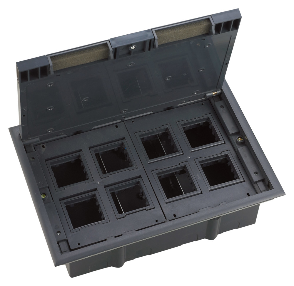 Люк MultiDeS на 16 модулей IP40 для фальшпола с монтажной коробкой тип MDK10