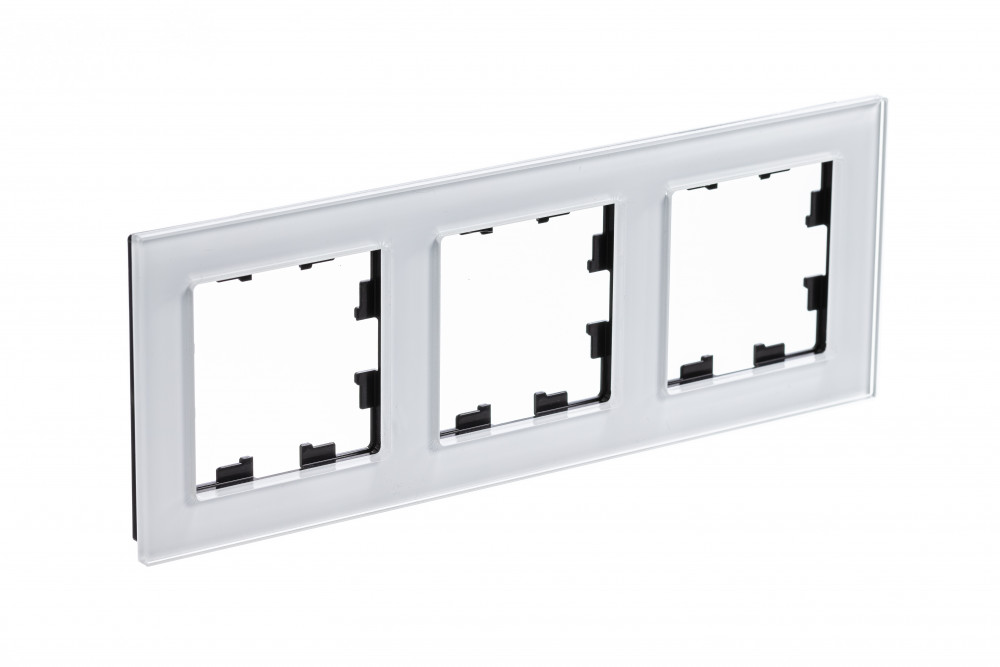 Рамка трехпостовая ATLASDESIGN NATURE, ОРГАНИЧЕСКОЕ СТЕКЛО БЕЛЫЙ