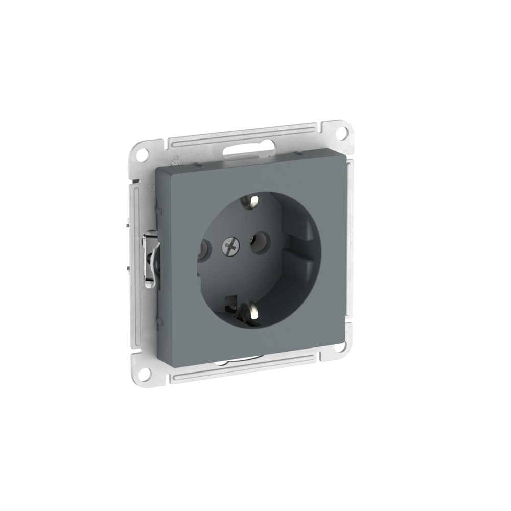 ATLASDESIGN РОЗЕТКА с заземлением, 16А, быстрозажимные клеммы, ГРИФЕЛЬ