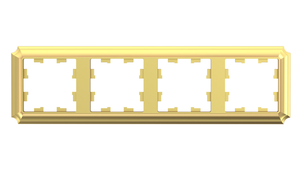 ATLASDESIGN ANTIQUE 4-постовая рамка, универсальная, ЗОЛОТО