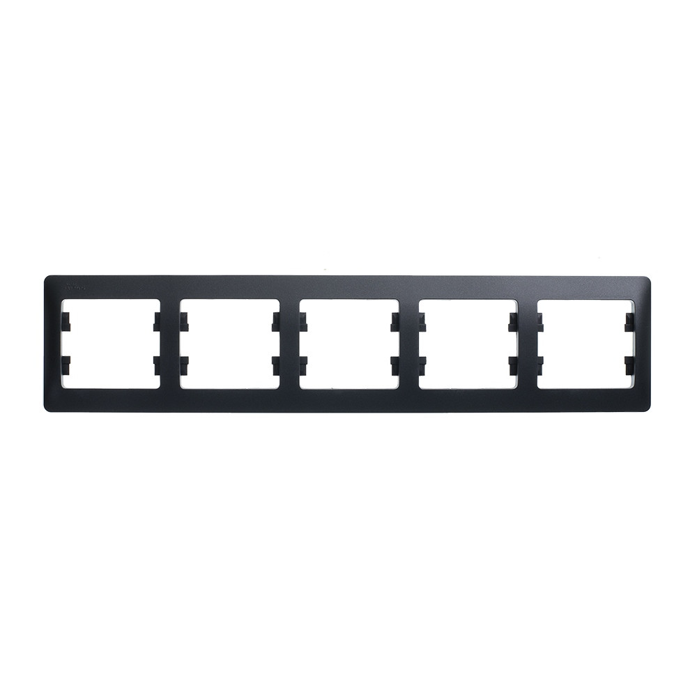 GLOSSA Рамка 5 постов горизонтальная антрацит