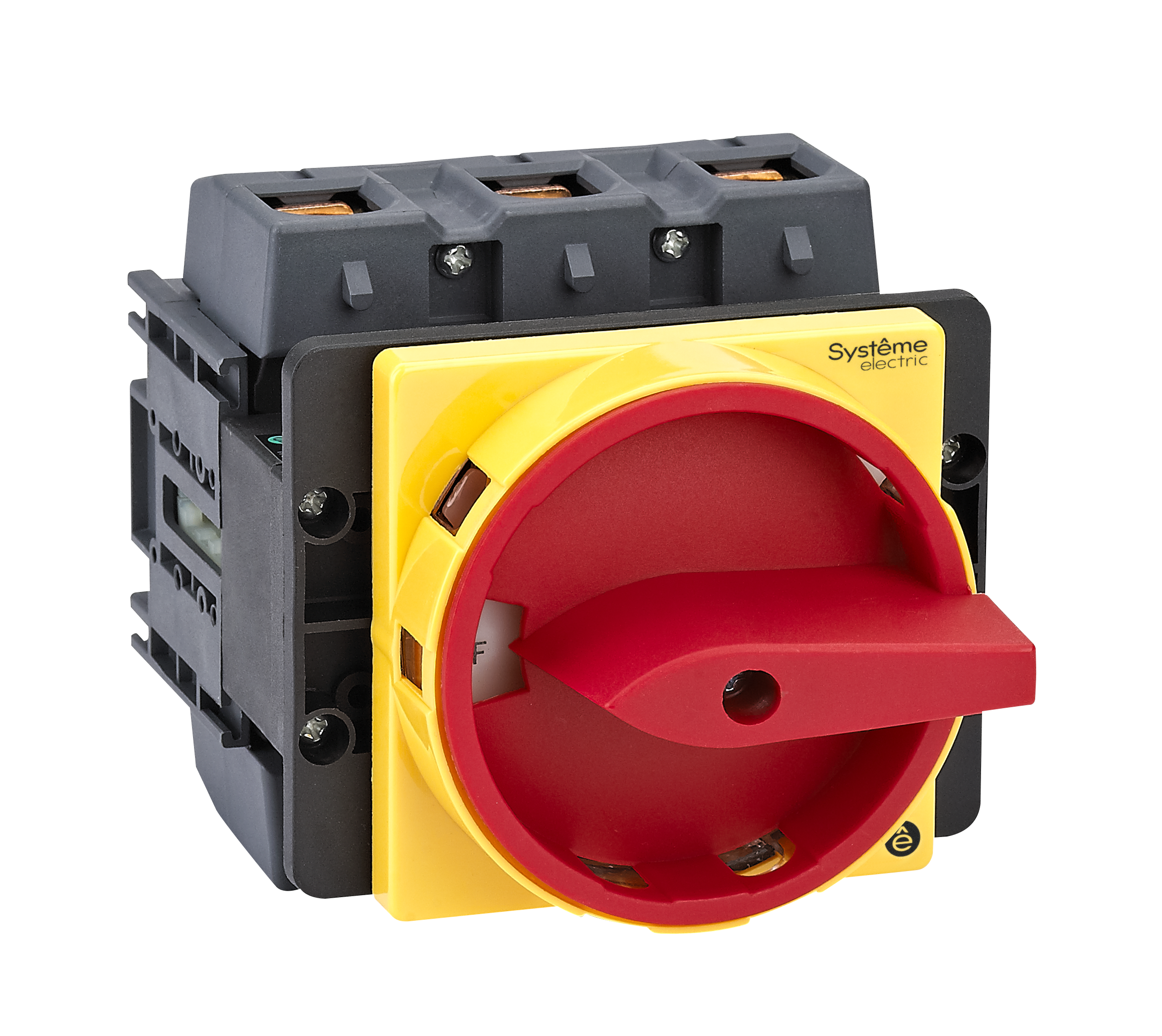 ВЫКЛЮЧАТЕЛЬ-РАЗЪЕДИНИТЕЛЬ 3P 175A С КРАСНОЙ РУКОЯТКОЙ НА ДВЕРЦУ 4 ВИНТАМИ