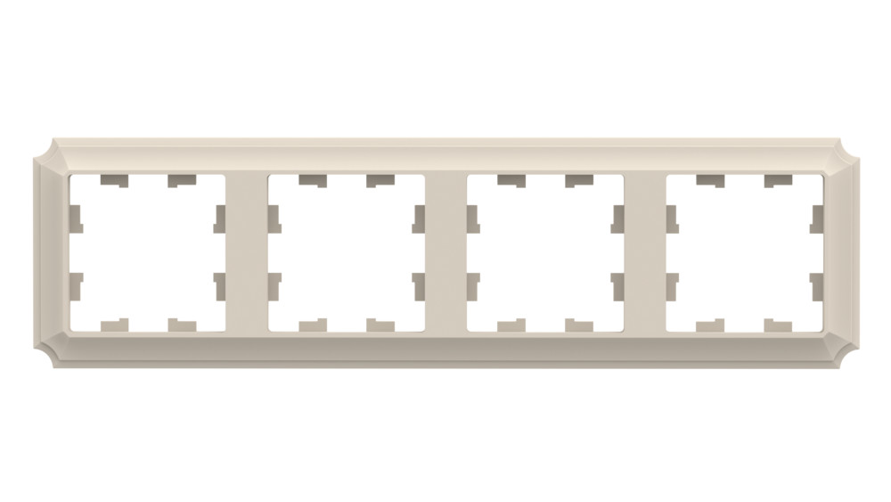 ATLASDESIGN ANTIQUE 4-постовая рамка, универсальная, БЕЖЕВЫЙ