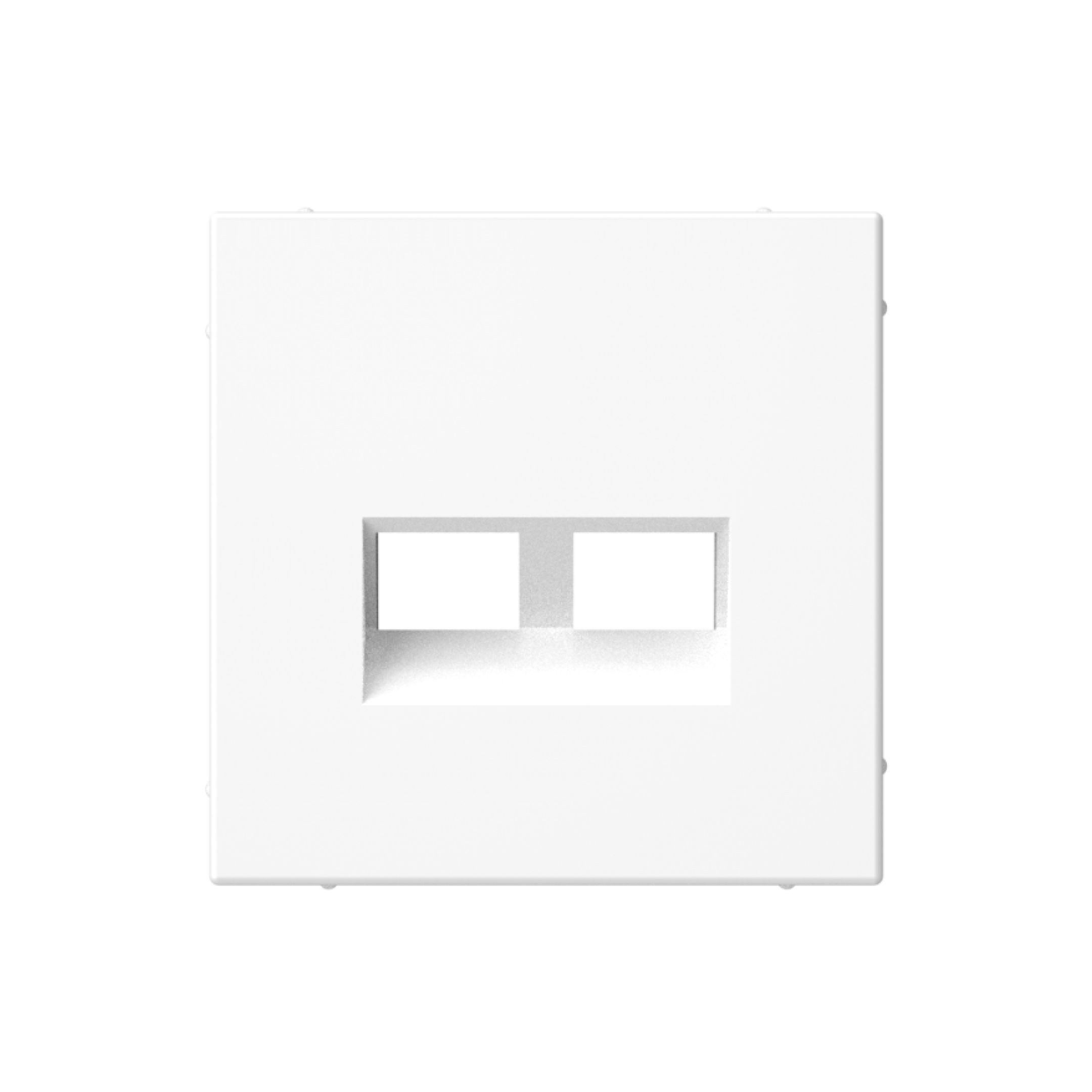 ARTGALLERY НАКЛАДКА двойная для информационных функций типа Keystone, БЕЛЫЙ